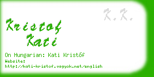 kristof kati business card
